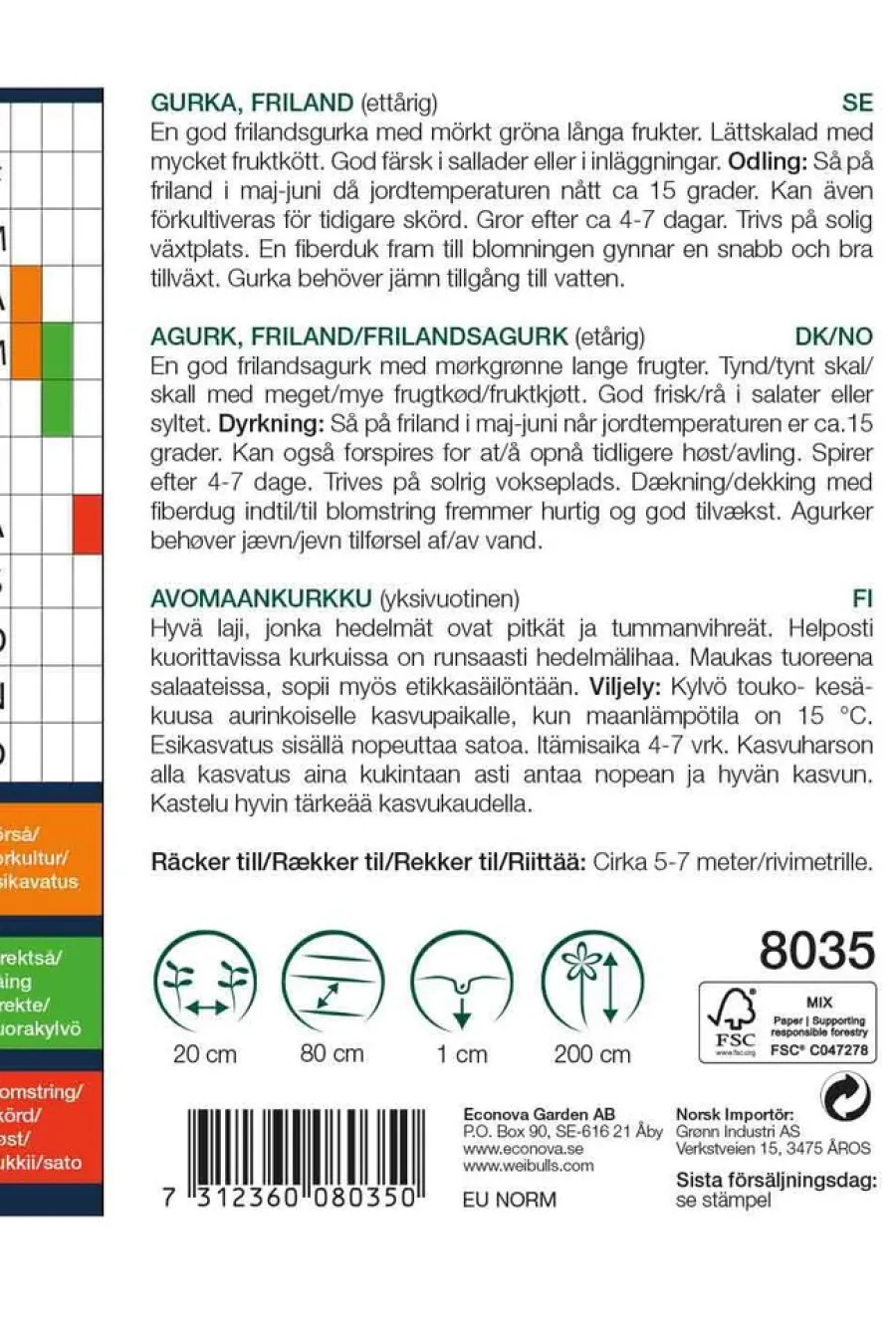 Frø^Weibulls Agurk 'Kinesisk slange'