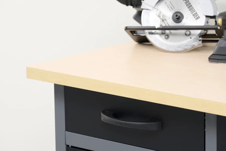 Arbeidsbord & Reoler^ Arbeidsbenk med skap/skuffer 160 x 60 x 85 cm