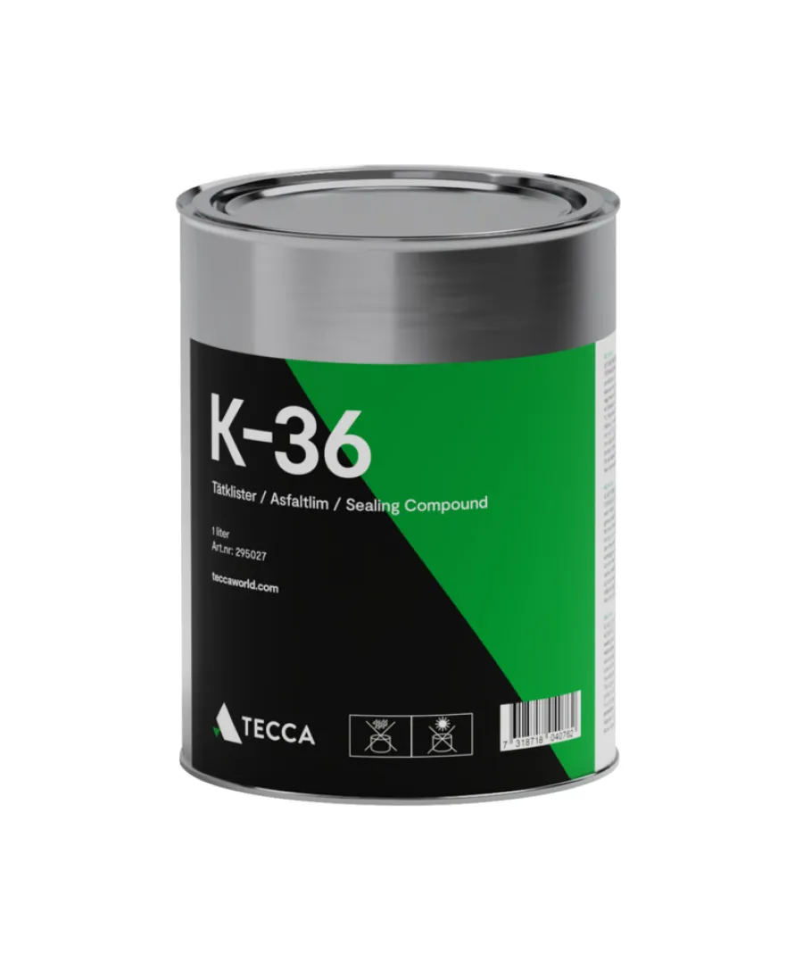 Takpapp & Asfalt^Tecca Asfaltlim K-36 1 liter -