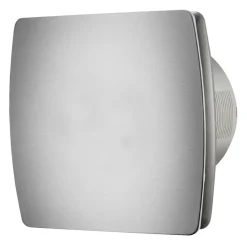 Ventilasjon^Grad Baderomsvifte stål m/hygrostat og timer -