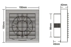 Ventilasjon^Grad Baderomsvifte u/styring - Hvit