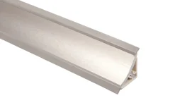 Tilbehør Til Benkeplater^ Bakkantlist 23 x 23 x 3000 mm Børstet stål