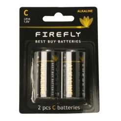 Batterier^Firefly Batteri alkaliske C LR14 2-pk. -
