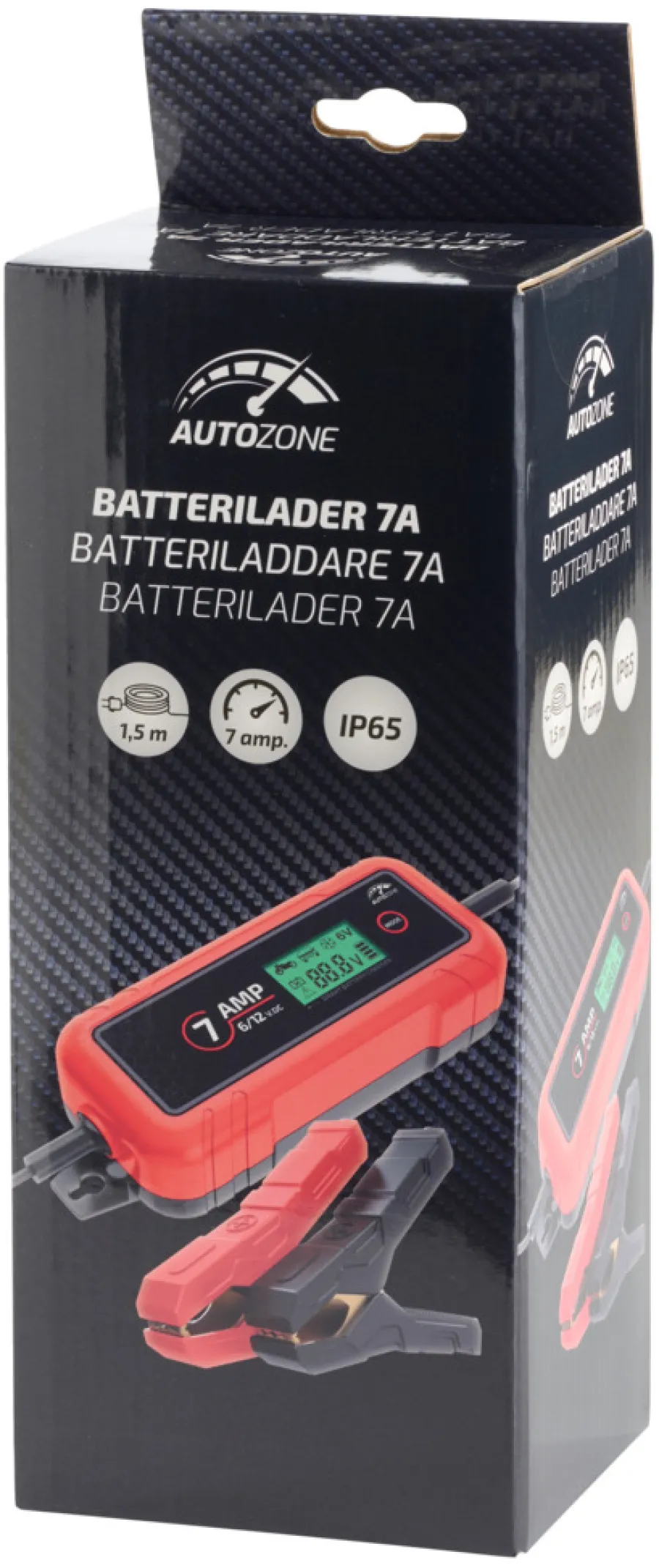 Bilbatterier, El-Ladere & Ladekabler^Autozone Batterilader 7A/6-12 V -