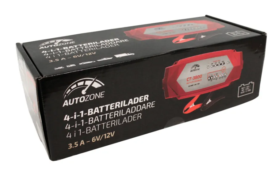 Bilbatterier, El-Ladere & Ladekabler^Autozone Batterilader 1-3,5A/6-12V -