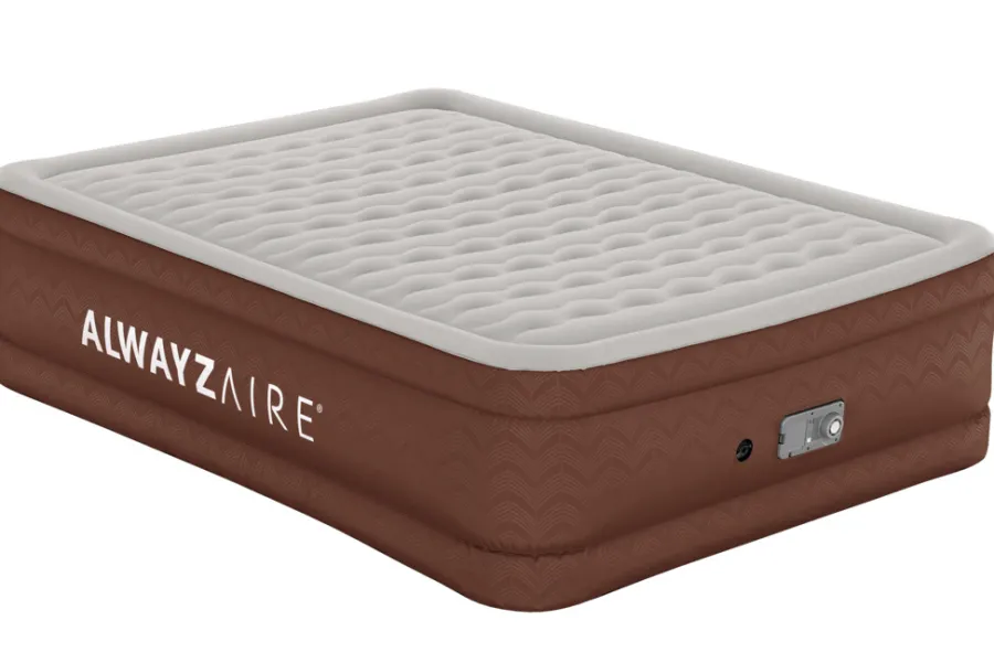 Luftmadrasser & Pumper^Bestway AlwayzAire Fortech luftmadrass 203 x 152 cm Brun med mønster