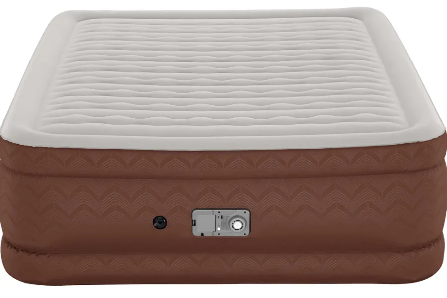 Luftmadrasser & Pumper^Bestway AlwayzAire Fortech luftmadrass 203 x 152 cm Brun med mønster