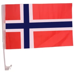 Supporterutstyr|Flagg & Tilbehør Til Flaggstang^ Bilflagg med norsk flagg 30 x 45 cm - 2-pk.