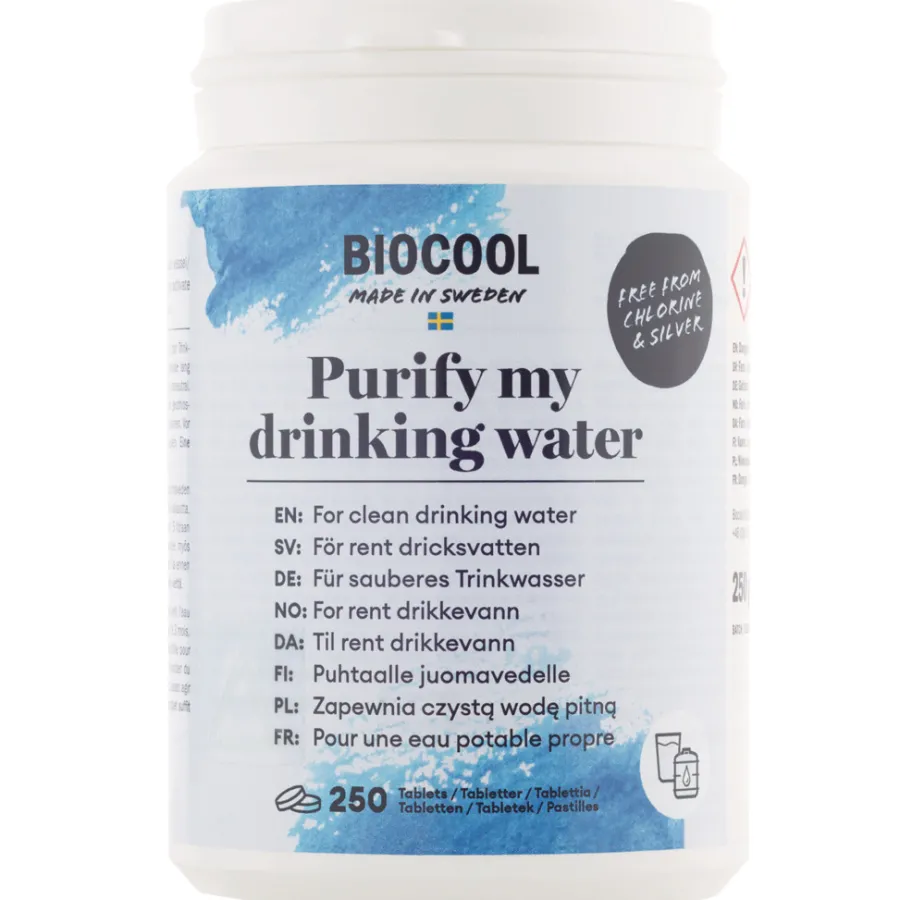 Båtutstyr & Båtpleie|Campingutstyr^BIOCOOL Purify My Drinking Water vannrensetabletter 250 stk.
