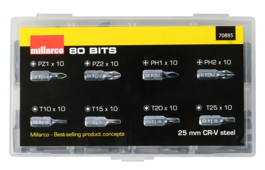 Bor & Bits^ Bitssett med 80 deler