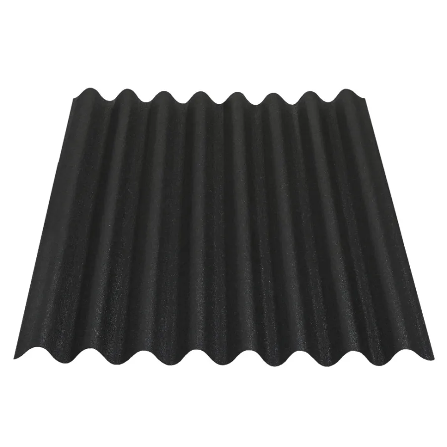 Takplater^Onduline Bitumen takplate svart 0,76 x 1 meter