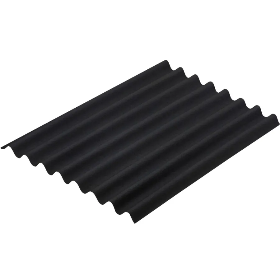 Takplater^Onduline Bitumen takplate svart 0,76 x 1 meter