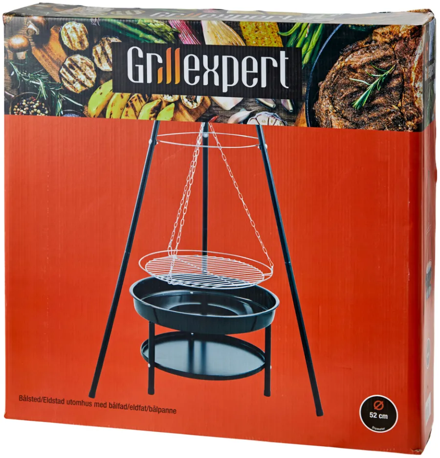 Bålpanner & Tilbehør^Grillexpert Bålpanne tripod med bålfat og rist -