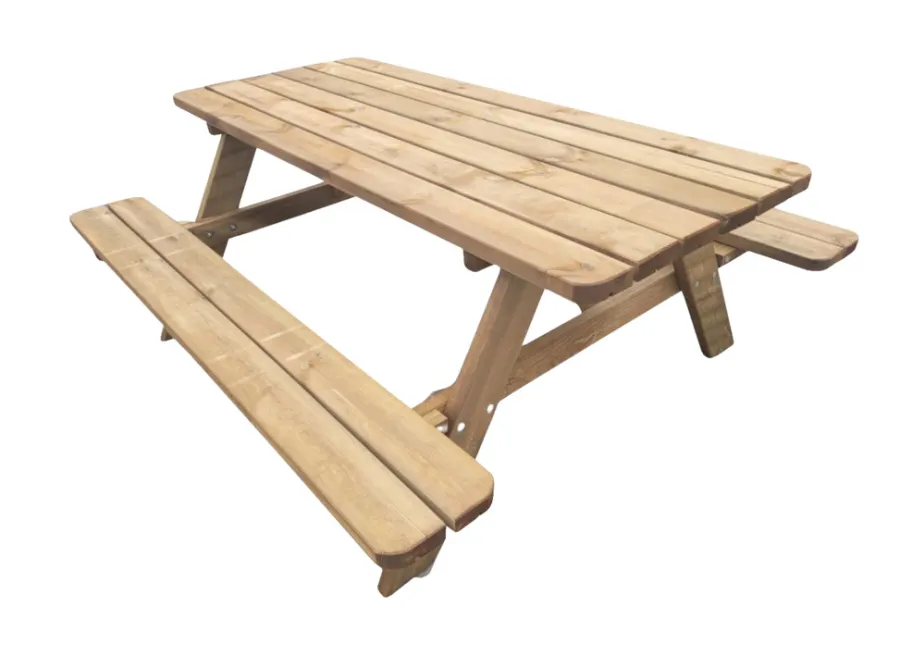 Sesongavslutning|Benkesett^ Bord/benkesett i 42 mm brunimpregnert furu