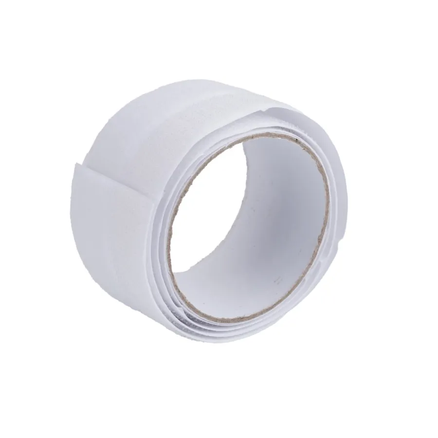 Limspiker|Tape^ Borrelåsbånd hvit 24 mm x 1 meter