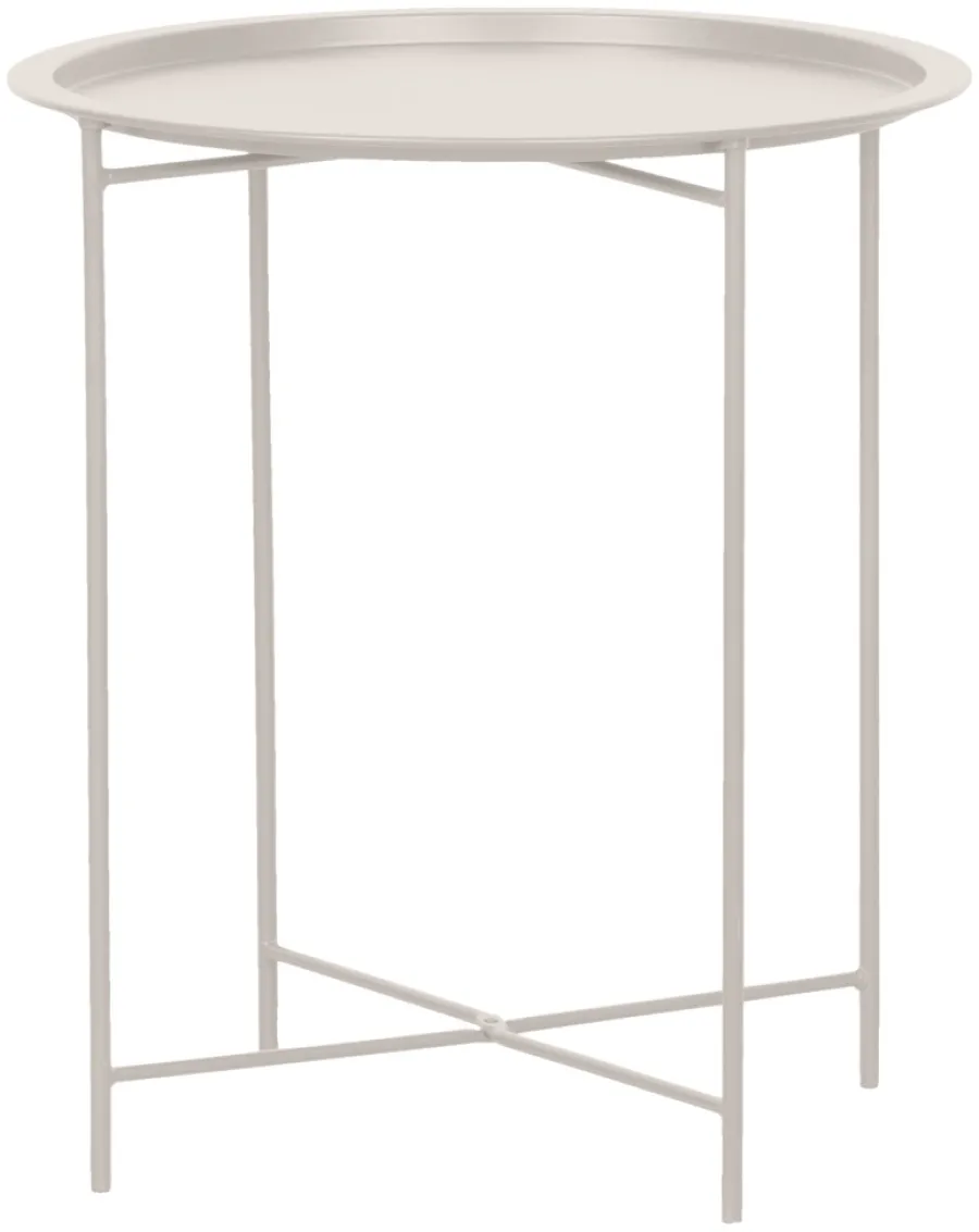 Sesongavslutning|Hagebord^Sunlife Brettbord Michigan stål Ø46,8 cm - ® Sandy grey