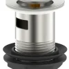 Reservedeler Til Servanter^REN Bunnventil Push pop-up 1 1/4" børstet stål -