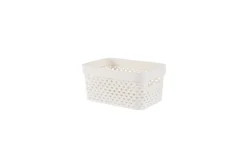 Oppbevaring^Curver Pure oppbevaringskurv 4,5 liter Hvit