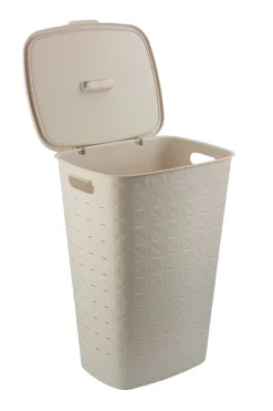 Skittentøyskurver|Tilbehør Til Badet^Curver skittentøyskurv med lokk 56 liter Hvit