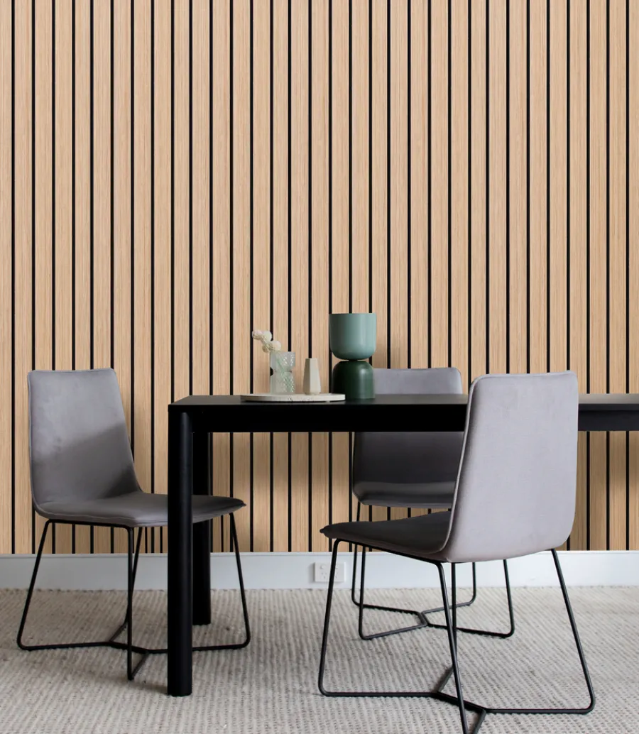 Akustikkpanel|Veggpanel^Snapwall Deco Spilepanel 12 x 600 x 2400 mm Oak Nature