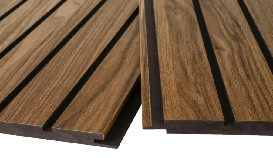 Akustikkpanel|Veggpanel^ Deco Spilepanel 12 x 600 x 2400 mm Walnut