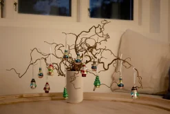 Juledekorasjoner^Stemning Dekorasjon i glass m/oppheng 5 cm - 12 -pk