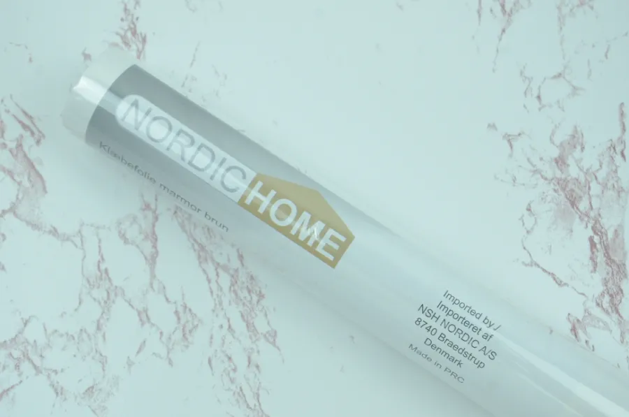 Dekorfolie^Nordic Home Dekorfolie selvklebende marmor brun - 65 x 200 cm