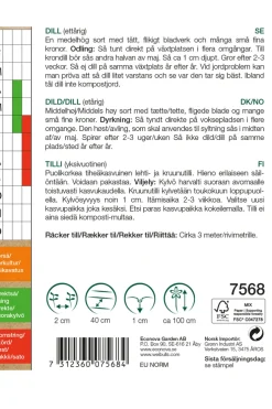 Økologiske Frø^Weibulls Dill økologisk - Sari