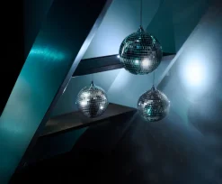 Pynt & Festutstyr^Stemning Discokule 3 x 6 LED hvitt lys Ø10 cm 3-pk.