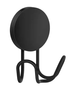 Håndkleholdere|Knagger & Knaggrekker^Beslagsboden Dobbel krok Ø55 mm - svart