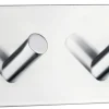Håndkleholdere|Knagger & Knaggrekker^Beslagsboden Dobbel krok selvklebende 90 mm - krom
