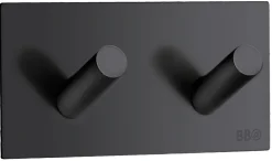 Håndkleholdere|Knagger & Knaggrekker^Beslagsboden Dobbel krok selvklebende 90 mm - matt svart