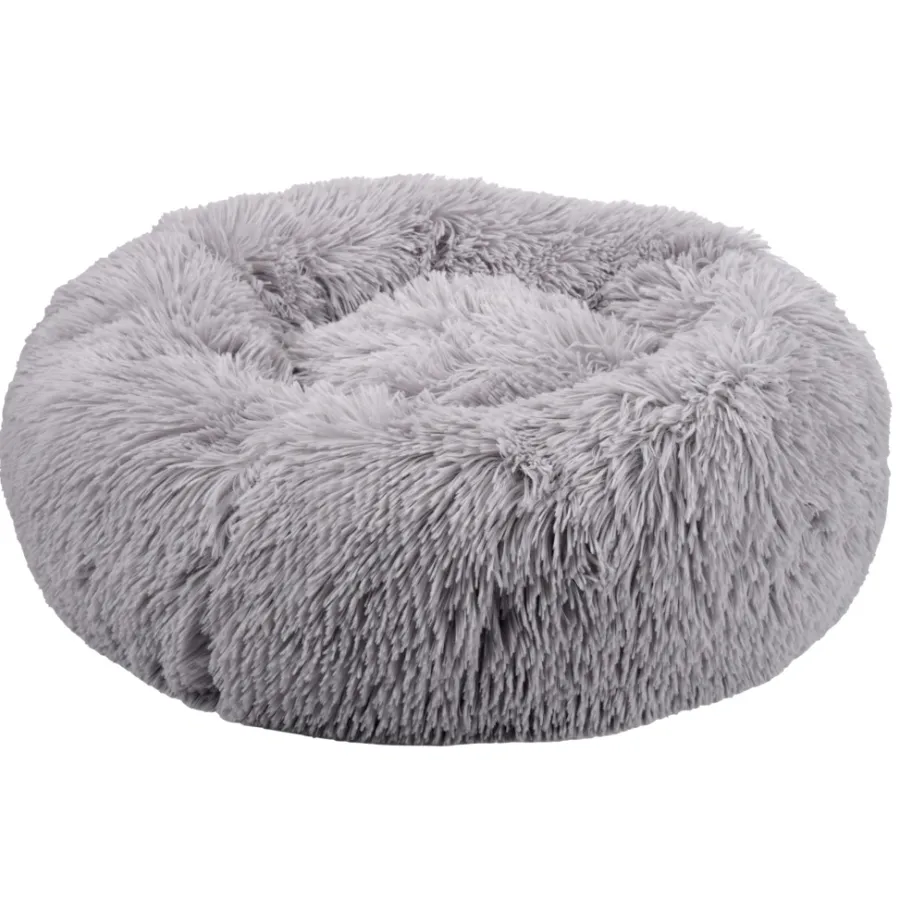 Hunde- Og Katteartikler^Petzone Donut hundeseng lys grå Ø60 cm