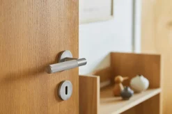 Dørhåndtak & Nøkkelsylindere^Homefixer Dørhåndtak 13,5 cm matt sateng nikkel -