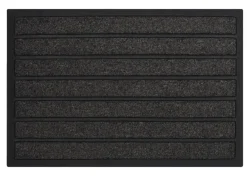 Dørmatter^ Dørmatte grå/svart 45 x 75 cm
