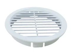 Ventilasjon^ Dørrist Ø80 mm – 2 stk. Hvit