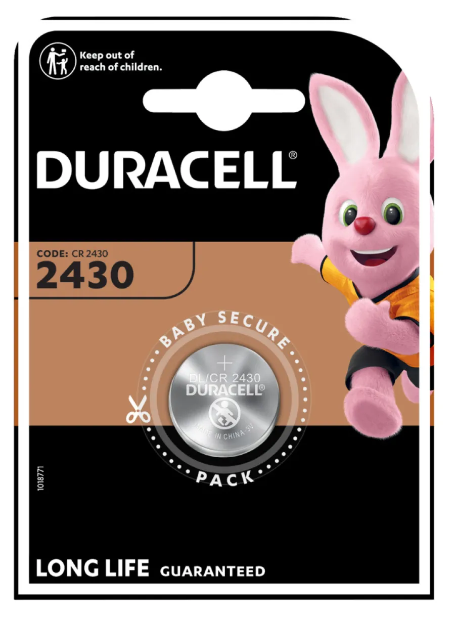 Knappcellebatterier^Duracell knappcellebatteri 2430 1-pk.