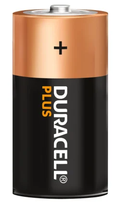 Batterier^Duracell Plus D alkaliske batterier 2-pk.
