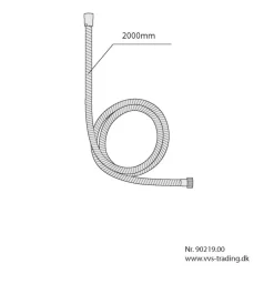 Dusjhoder & -Slanger^REN Dusjslange 200 cm krom -