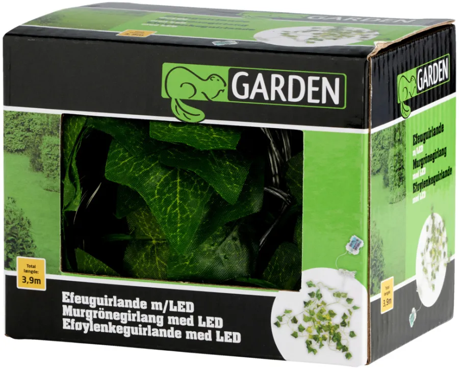 Lys & Hagedekorasjoner|Dekorativ Belysning - Utendørs^Garden Eføygirlander med 20 LED-pærer – ®