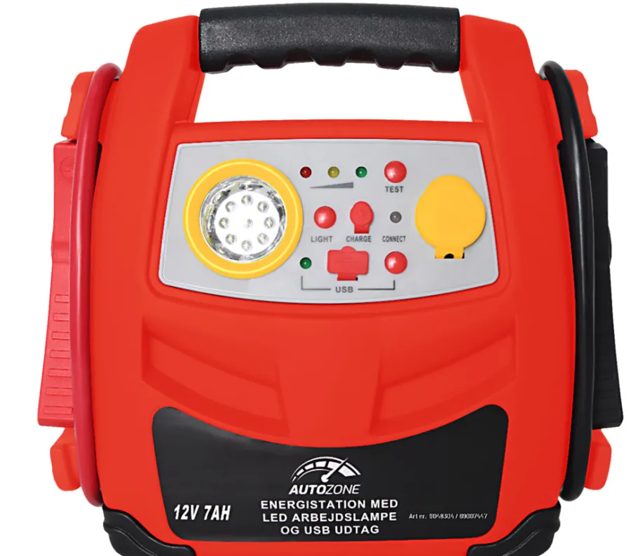 Biltilbehør^Autozone Energistasjon med kompressor 12 V/7 Ah -