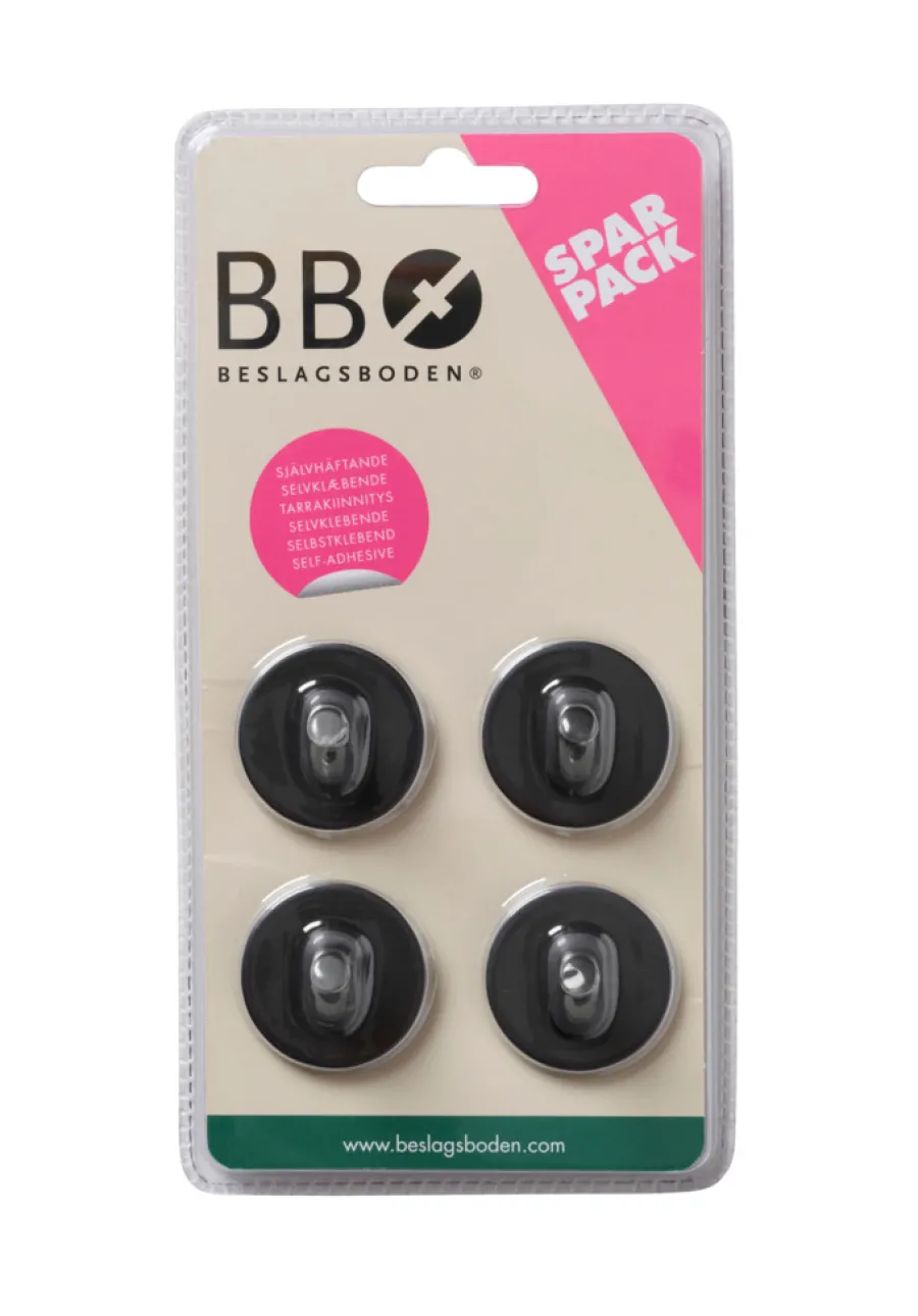 Knagger & Knaggrekker|Tilbehør Til Badet^Beslagsboden Enkel krok Ø30 mm 4-pk. - matt svart