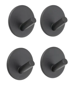 Knagger & Knaggrekker|Tilbehør Til Badet^Beslagsboden Enkel krok Ø30 mm 4-pk. - matt svart