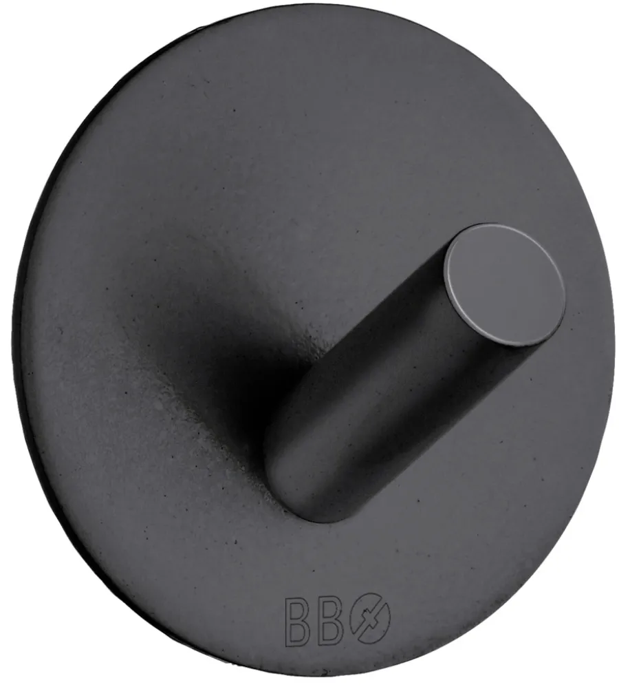 Håndkleholdere|Knagger & Knaggrekker^Beslagsboden Enkel krok selvklebende Ø48mm - matt svart