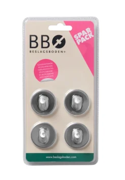 Håndkleholdere|Knagger & Knaggrekker^Beslagsboden Enkel krok selvklebende Ø30 mm 4-pk. - krom