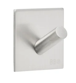 Håndkleholdere|Knagger & Knaggrekker^Beslagsboden Enkel krok selvklebende 45 x 45 mm - børstet