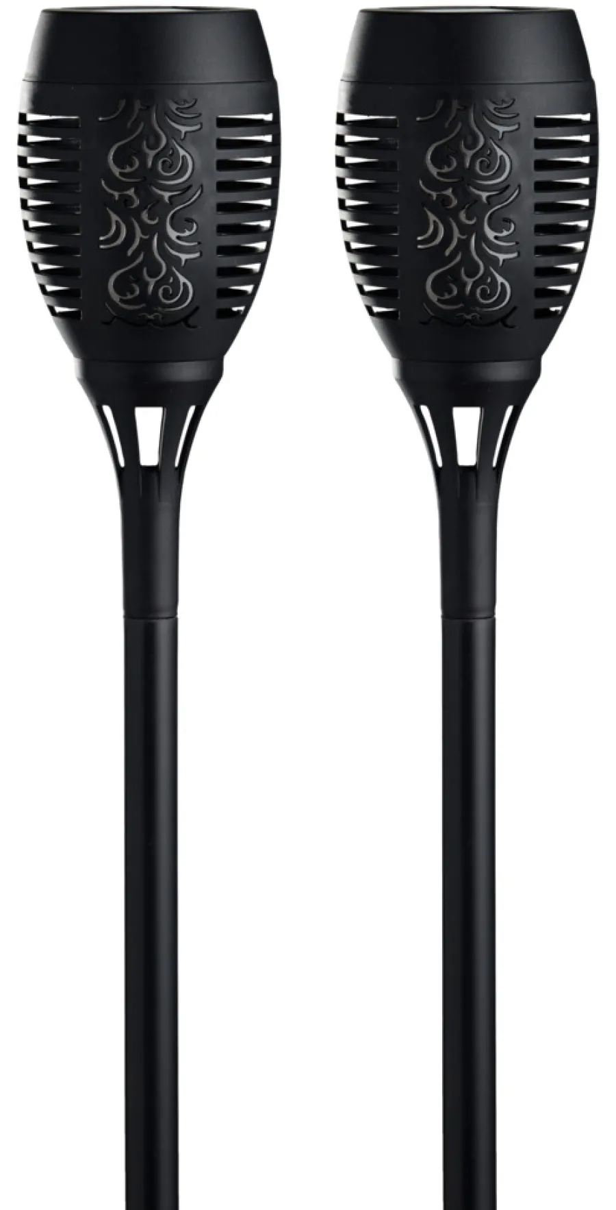 Lys & Hagedekorasjoner|Solcellelamper^Garden Fakler med solceller Ø9 x H58 cm 2-pk. - ® Svart