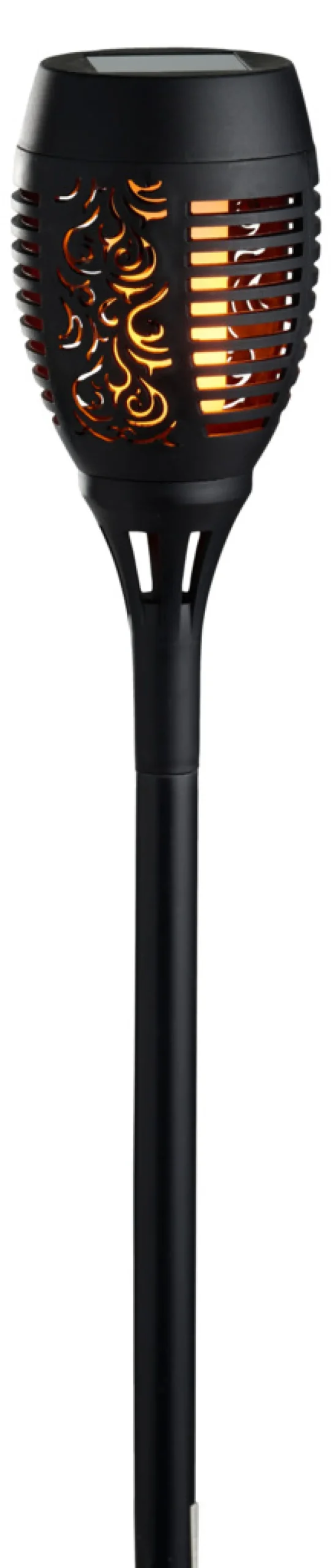 Lys & Hagedekorasjoner|Solcellelamper^Garden Fakler med solceller Ø9 x H58 cm 2-pk. - ® Svart