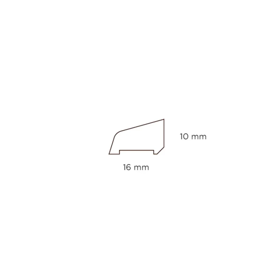 Lister^Hornbaek Feielist plast svart – 10 x 16 x 3000 mm