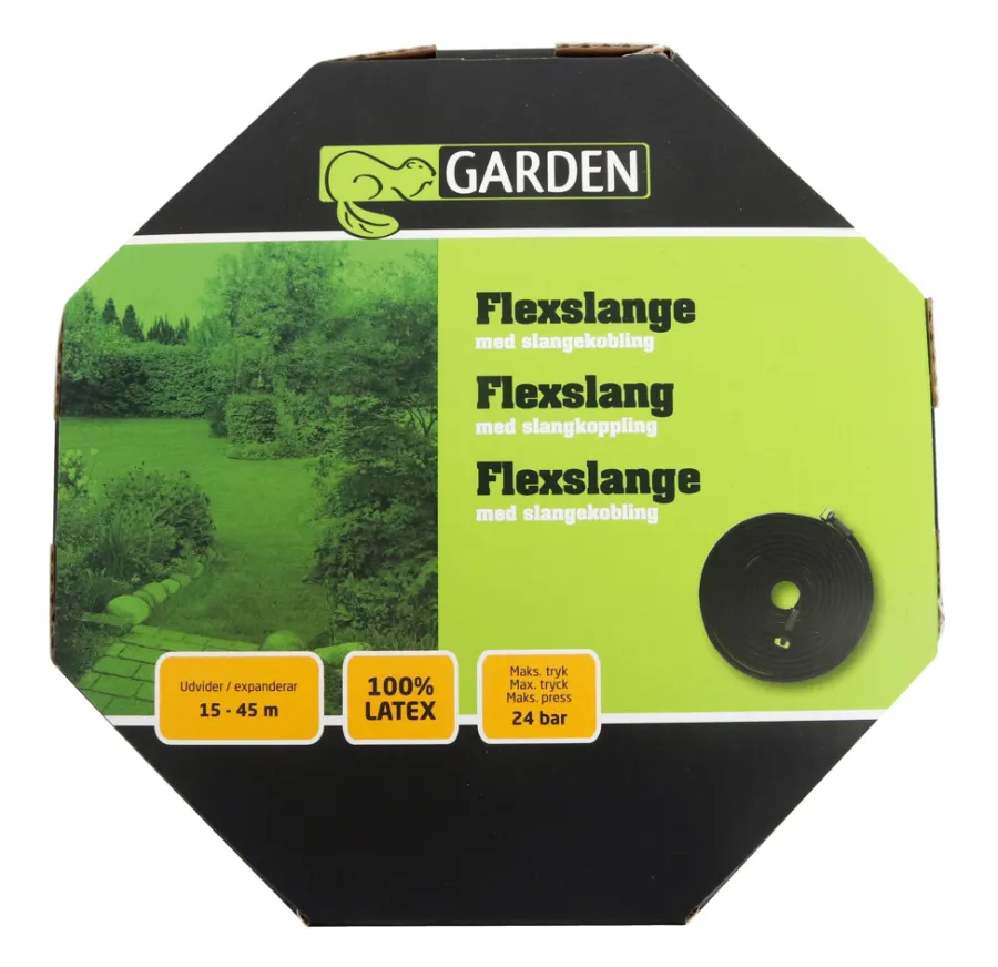 Hageslanger Og Tilbehør^Garden Flexslange med slangekobling 45 meter - ®
